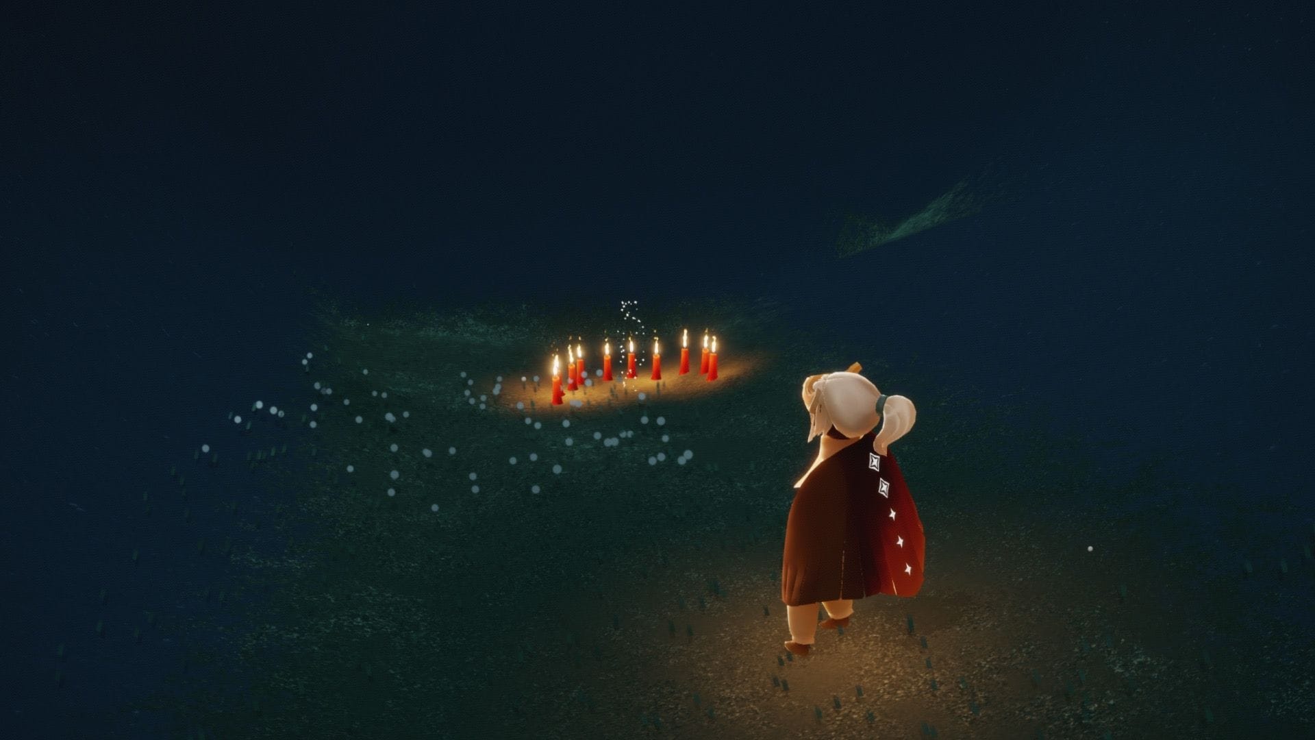 浮島の頂上へと続く道の途中