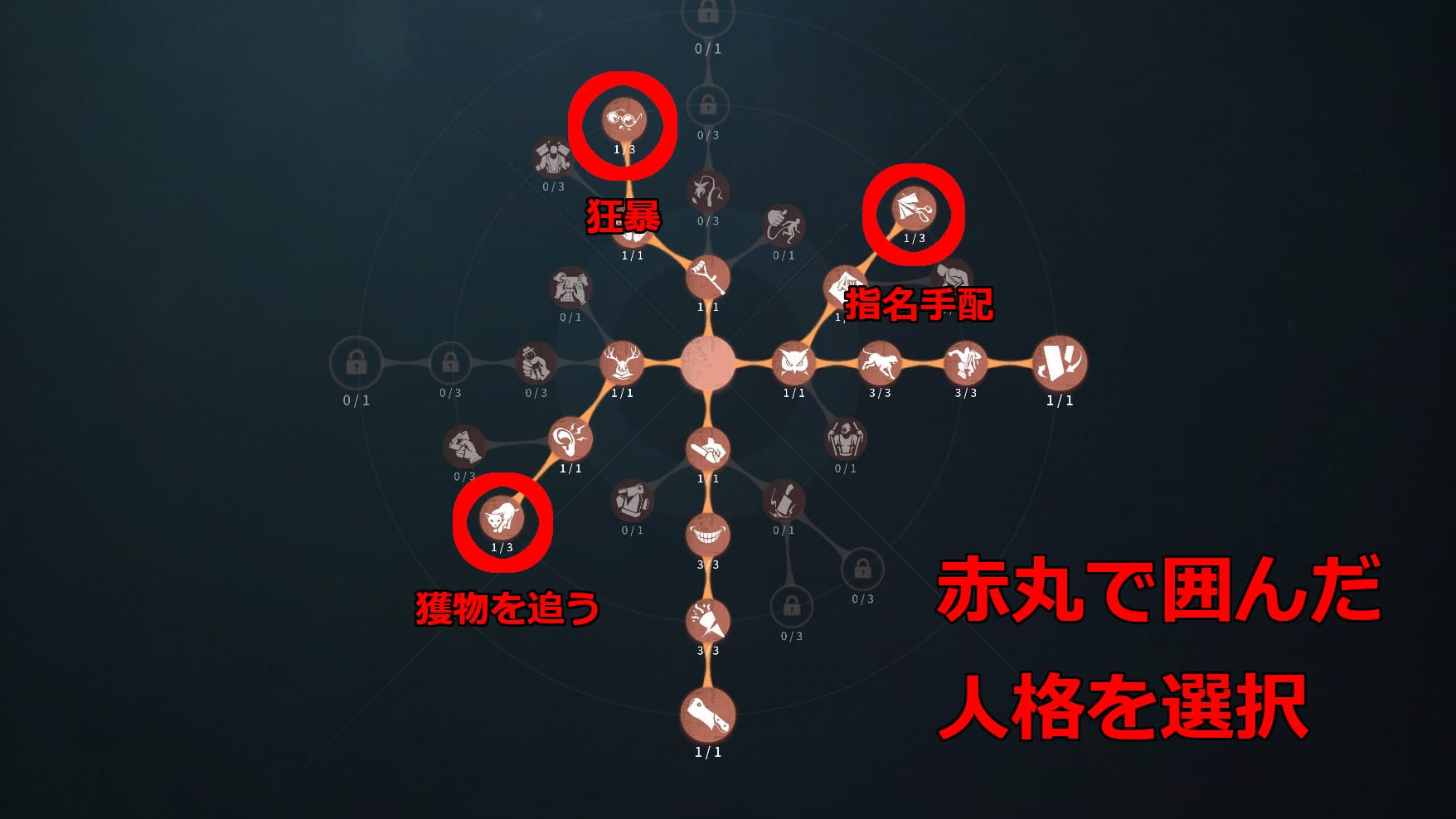36人格指名手配（狂暴+獲物型）
