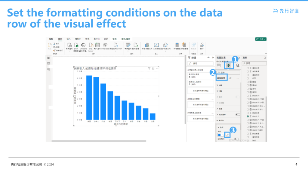 Shows you how to use Power BI highlight to emphasize the top three colors in a chart (3)
