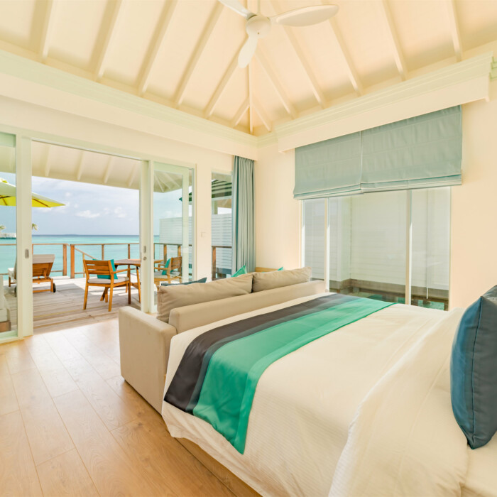 Two Bedroom Lagoon Villa with Pool + Slide - Bed