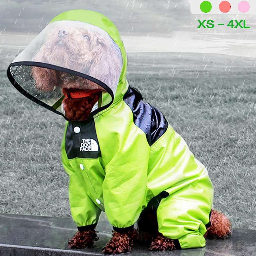 ソフトな防水素材 The Dog Face ペット用ファッションレインコート パーカーデザインなので雨の中であなたのペットの頭を保護 サイズも豊富 シェア買いならシェアモル 旧ショッピン