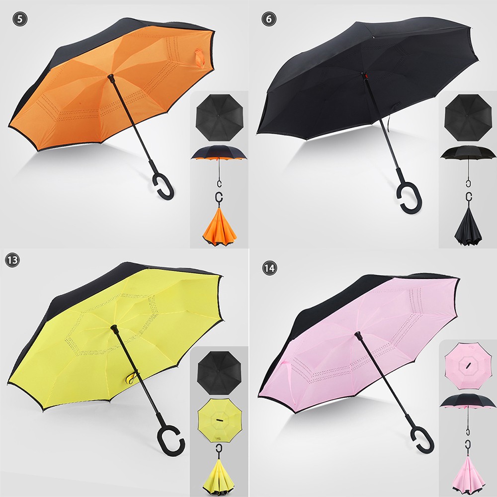 【逆さ折りたたみ傘 】雨の日だけでなく晴れの日でもつかえる晴雨兼用の完全遮光傘 365984