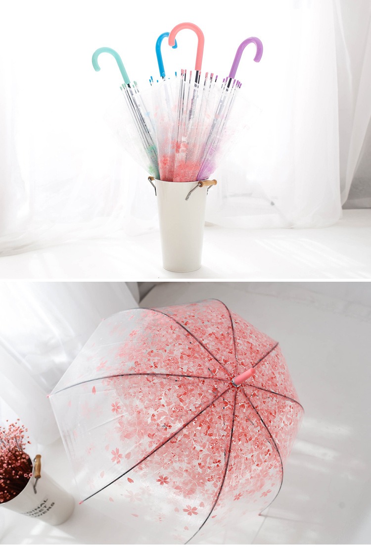 【卸価格サポート！よりよい生活のためにもっと賢く買い物する】【高品質で低価格の製品をオンラインで中国から購入しよう】【少しお時間を待っていただいても、工場直送価格に納得なお買い物】【発色の綺麗な桜柄】桜柄のドーム型ビニール傘。ドーム型なので見た目と形共にかわいく雨の日が楽しみ。 カラーは全4色366707