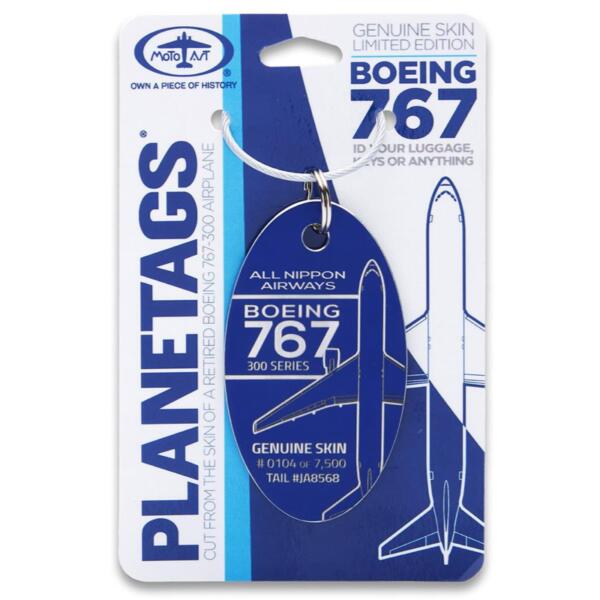 PLANETAGS B767 JA8568 Blue ANA 全日空 機体キーホルダー ボーイング 飛行機 コレクション ギフト プレゼント エアライン雑貨486345