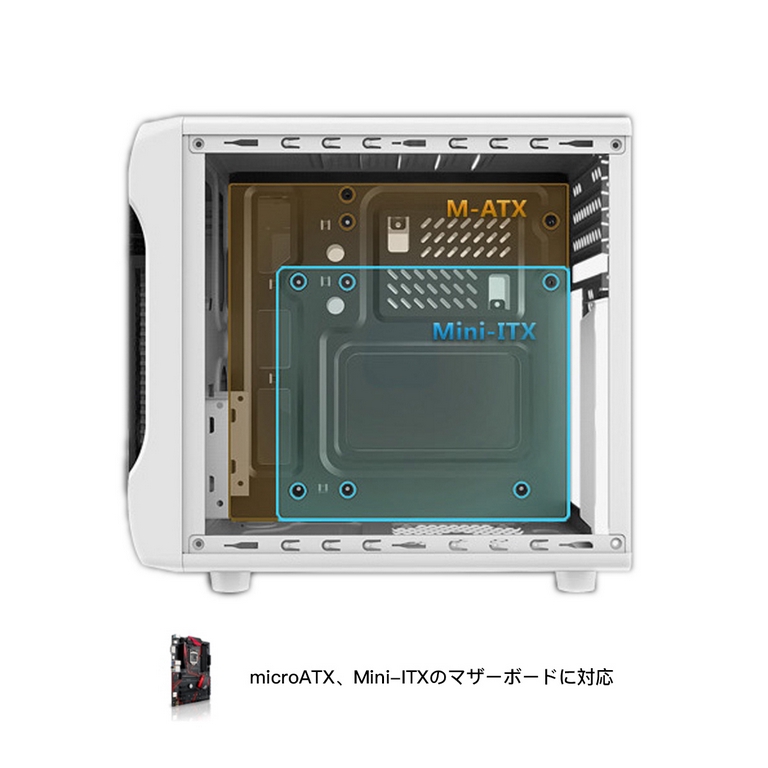 Pcケース Ice Micro Atx Mini Itx 対応pcケース キューブ型pcケース シェア買いならシェアモル 旧ショッピン