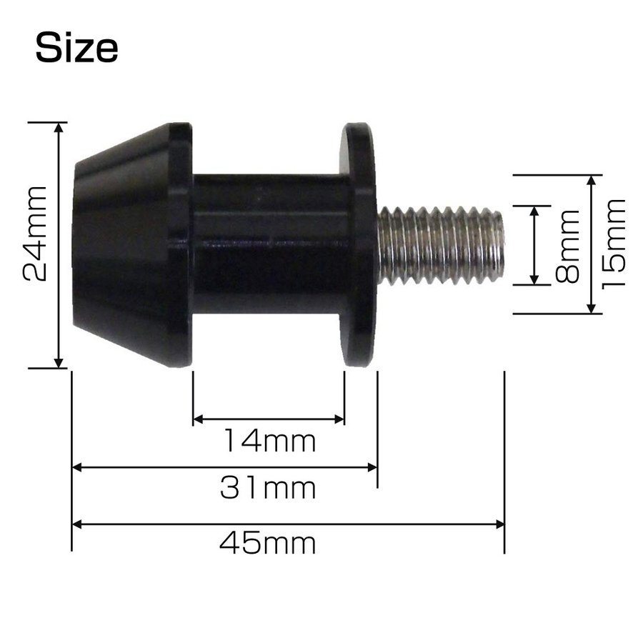 色グリーン NYSh 2個セ 8mm M8 スズキ スタンド スタンドフック フック ホンダ ボルト リア 左右 車用 注文割引 スタンドフック