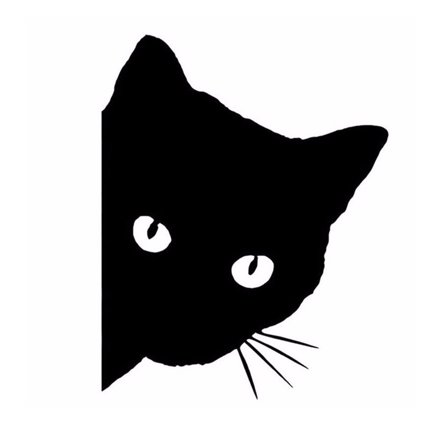猫ステッカー 猫シール 車シール デカール 猫ステッカー 猫シール ネコ シール ねこ ステッカー 黒猫 車シール デカール みつめる のぞく ブラック JM-134643545