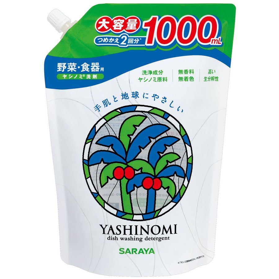  送料無料 サラヤ ヤシノミ洗剤 詰替用2回分 大容量1000mlＸ6個 KI1068676606