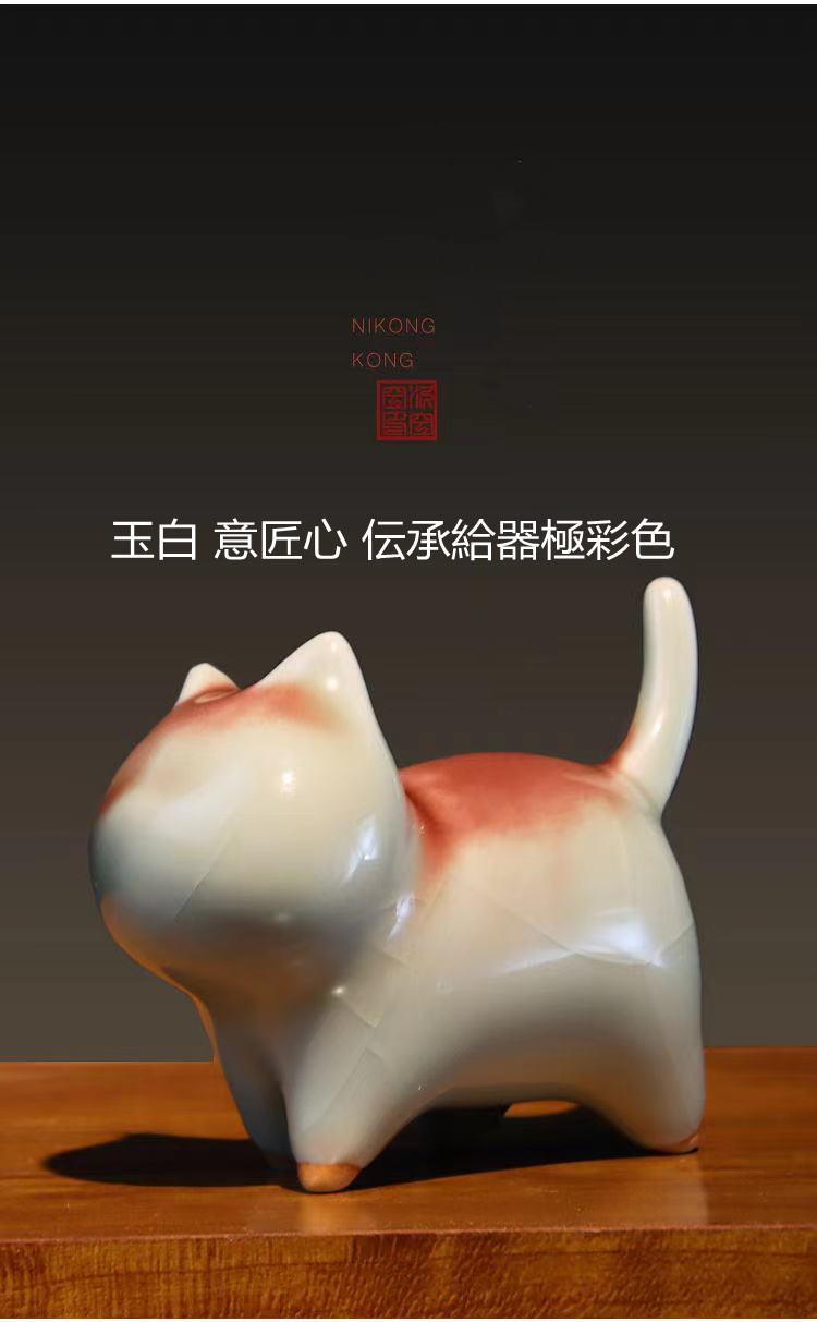 子猫の置物のアイデアがかわいい誕生日プレゼント陶磁器の部屋書斎の装飾品690821