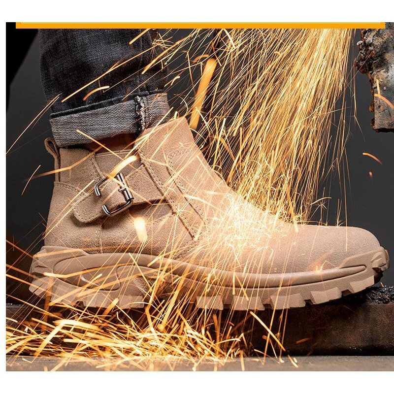 作業靴 安全靴 通気 軽い 大きい 溶接 革 ハイカット ブーツ メンズ レディース 軽量 踏み抜き防止 滑りにくい つま先保護  シェア買いならシェアモル（旧ショッピン）