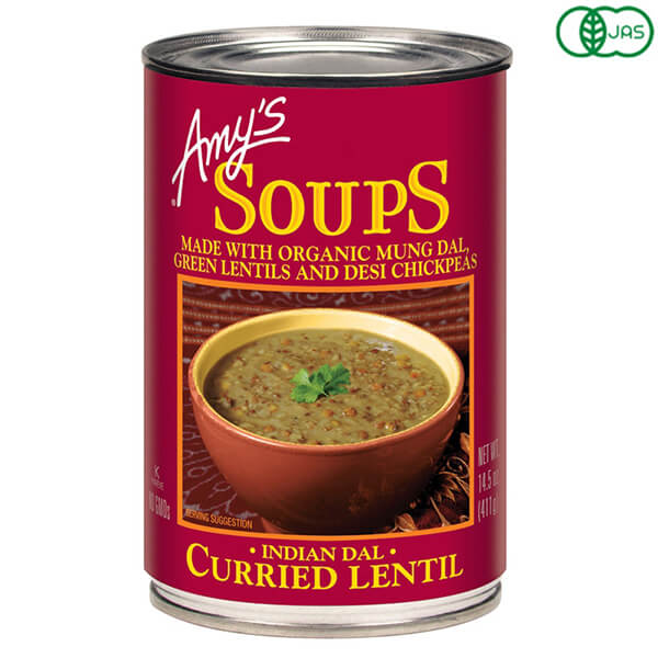 411g　Amy's　ギフト　スープ　レンティルスープ　ダル　有機インディアン　エイミーズ　缶詰　シェア買いならシェアモル（旧ショッピン）