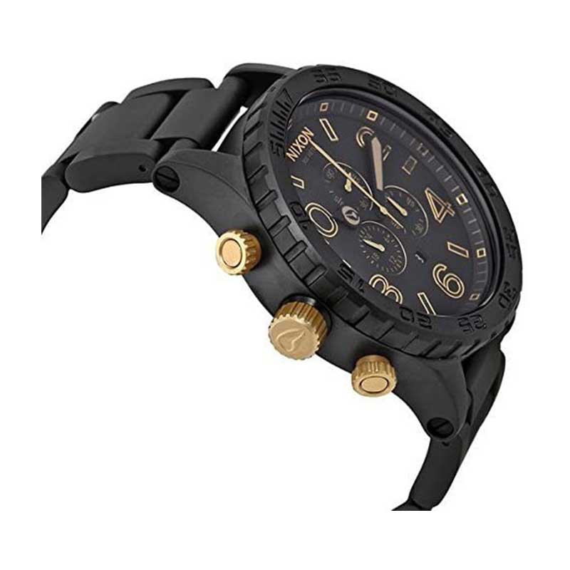 ニクソン 腕時計 NIXON  42-20 CHRONO A037-1041 A0371041　おしゃれなブラックダイヤル＆ゴールドインデックス 並行輸入品917588