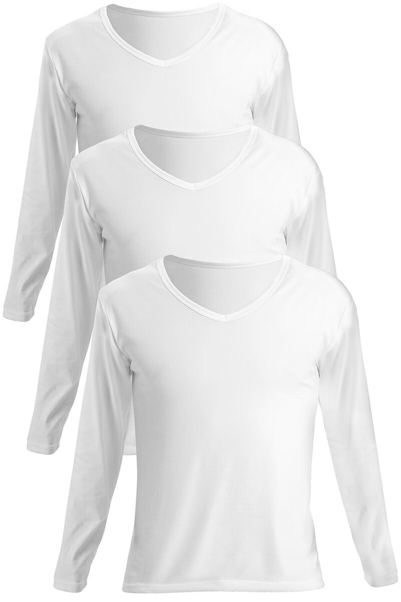  [HAFOS] インナーシャツ メンズ 肌着 3枚組 長袖 Vネック Tシャツ 防菌防臭 快適 下着 速乾 M~XLサイズ770842