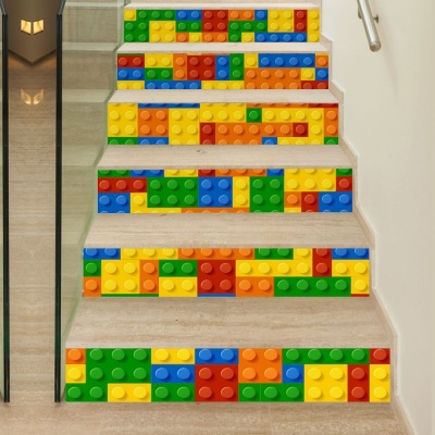 階段専用ステッカー レゴ LEGO 6枚入りセット ウォールステッカー 壁紙 シール 賃貸OK はがせる 剥がせる DIY 模様替え インテリア オシャレ オモシロい 送料無料824082