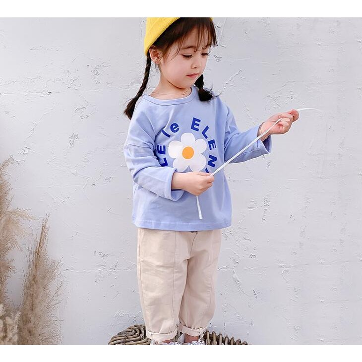 子供服 女の子 ロンT スウェット ロングtシャツ トップス プリント フラワー 花柄 キッズ 韓国 | シェア買いならシェアモル（旧ショッピン）