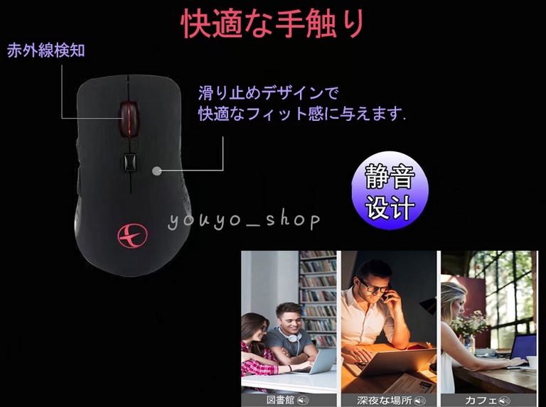 [日本発送」発熱マウス ゲーミングマウス 暖かいマウス 有線マウス 静音マウス DPI829674