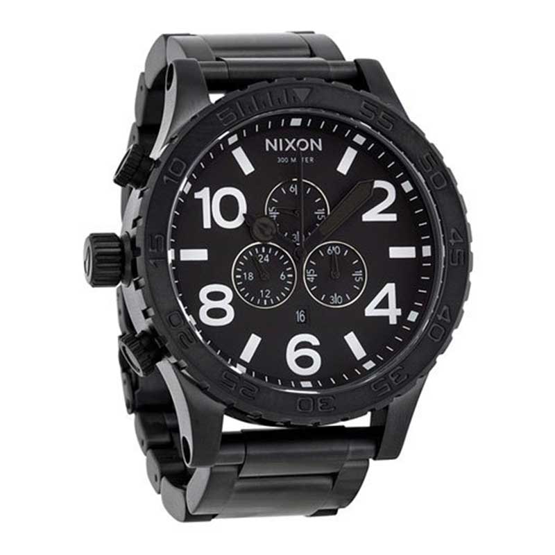 ニクソン 腕時計 NIXON  A083001　メンズ腕時計 51-30 クロノグラフ　ブラックダイヤル/ホワイトインデックス  A083-001 　並行輸入品　1年保証951754