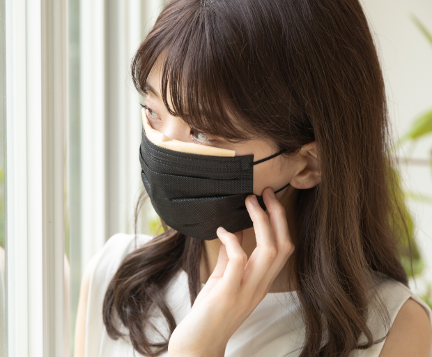 マスク痕やアザから守りお顔の隙間を柔らかく優しく自動調整するTomz Mask Pad(ノーズパッド)937233
