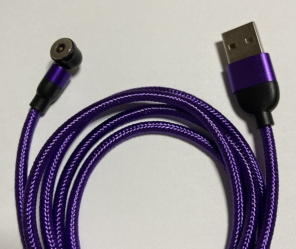 充電ケーブル スマホ 3in1 USBケーブル Lightningケーブル iphone タイプc　紫色 1M903972