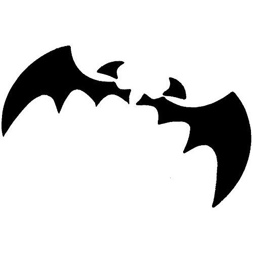 ブラック コウモリ 蝙蝠 バット ステッカー シール エンブレム12955