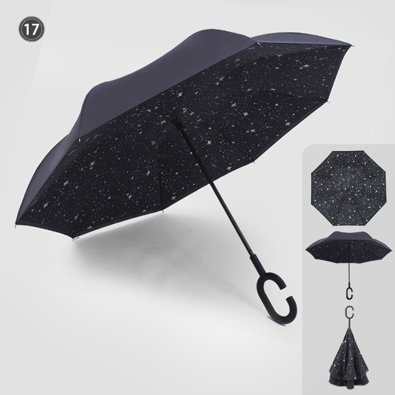 【逆さ傘】完全遮光で晴雨兼用の逆さ傘 逆開きになるので濡れた面が内側に！水滴が漏れにくい設計に468250