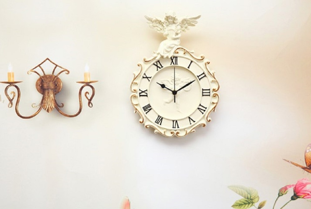 天使の薔薇時計 - 掛時計