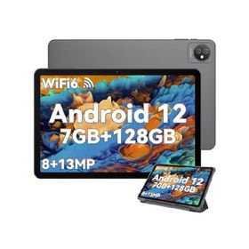 Blackview Tablet Android 12 Tab 8 WiFi Tablets 10 Inch 7GB RAM+128GB/1TB ROM Quad Core 6580mAh 8+13MP WiFi 6 BT 5.0 GMS Gray