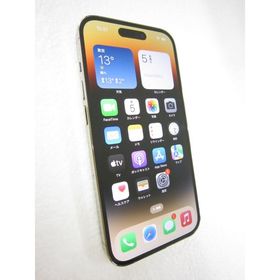 中古 Apple iPhone14 Pro 128GB ゴールド MQ073J／A SIMフリー ネットワーク利用制限▲判定