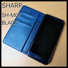 シャープ(SHARP)のSHARP SH-M07 32GB ブラック AQUOS ※手帳カバー付(スマートフォン本体)