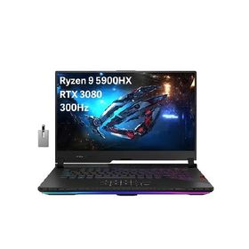 Asus 2023 ROG Strix Scar 15 15.6/'' 300Hz IPS Type FHD Gaming Laptop, AMD Ryzen 9 5900HX, 64GB RAM, 2TB PCIe SSD, RGB Backlit Keyboard, GeForce RTX 30