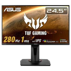 ASUS（エイスース） 24.5型 ゲーミング液晶ディスプレイ（フルHD/高速IPSパネル/280Hz/1ms(GTG)/99％ sRGB/スピーカー搭載/Adaptive-Sync/G-SYNC Compatible/VESA DisplayHDR 400/HDR10） TUF Gaming VG259QM