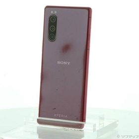 【中古】SONY(ソニー) Xperia 5 64GB レッド SOV41 auロック解除SIMフリー 【258-ud】