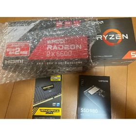 【新品】自作PCセット Ryzen5 RadeonRX6600 メモリ SSD(PCパーツ)