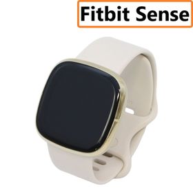 [中古] Fitbit Sense Alexa搭載/GPS搭載 スマートウォッチ Lunar White/Soft Gold ルナホワイト/ソフトゴールド [可(C)]