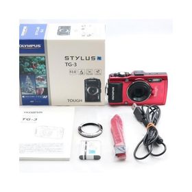 OLYMPUS デジタルカメラ STYLUS TG-3 Tough レッド 1600万画素CMOS F2.0 15m防水 100kgf耐荷重 GPS+電子コンパス&amp;内蔵Wi-Fi TG-3 RED