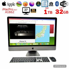 【中古】Apple iMac Pro 27inch MQ2Y2J/A A1862 5K 2017 一体型 選べるOS RP Vega56 [Xeon W 3.5GHz 8コア 32GB SSD1TB 無線 BT カメラ 27インチ Space Gray]:アウトレット