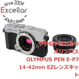[bn:3] OLYMPUS ミラーレス一眼 PEN E-P7 14-42mm EZレンズキット シルバー 元箱あり