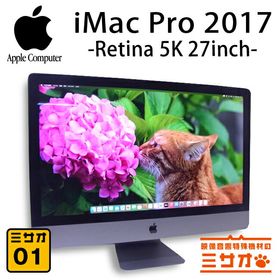 【中古】iMac Pro 2017 Retina 5K 27インチ・3.0GHz 10Core Xeon W・メモリ 64GB・SSD 2TB・macOS Sonoma・MQ2Y2J/A・Space Gray・デスクトップ［01］