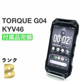 キョウセラ(京セラ)の良品 TORQUE G04 KYV46 ブラック au SIMロック解除済み㊽(スマートフォン本体)