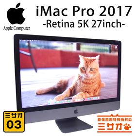【中古】iMac Pro 2017 Retina 5K 27インチ・3.0GHz 10Core Xeon W・メモリ 64GB・SSD 2TB・macOS Sonoma・MQ2Y2J/A・Space Gray・デスクトップ［03］
