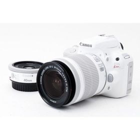 キヤノン Canon EOS Kiss X7 単焦点&amp;標準ダブルレンズセット ホワイト 美品 ストラップ付き <プレゼント包装承ります>