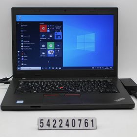 Lenovo ThinkPad L470 Core i3 7100U 2.4GHz/4GB/256GB(SSD)/14W/FWXGA(1366x768)/Win10 キー文字消え多数【中古】【20240314】