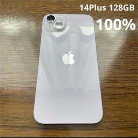 アイフォーン(iPhone)の【100%・SIMロック解除済】iPhone14 Plus 128GB パープル(スマートフォン本体)