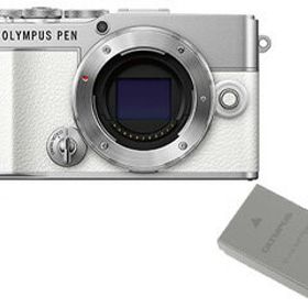 OLYMPUS オリンパス PEN E-P7 ボディー（ホワイト） ミラーレス一眼カメラ＋BLS-50 リチウムイオン充電池セット スナップ撮影に最適
