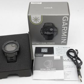 ガーミン(GARMIN)の【美品】GARMIN Instinct Dual Power Graphite 010-02293-31 スマートウォッチ ガーミン インスティンクト 本体(腕時計(デジタル))