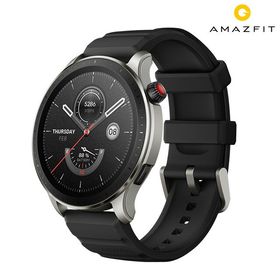 【替えベルト付き】アマズフィット GTR4 充電式クオーツ スマートウォッチ メンズ レディース Alexa Bluetooth Amazfit SP170050C181 デジタル ブラック 黒