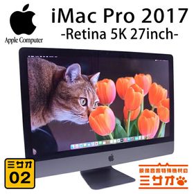【中古】iMac Pro 2017 Retina 5K 27インチ・3.0GHz 10Core Xeon W・メモリ 64GB・SSD 2TB・macOS Sonoma・MQ2Y2J/A・Space Gray・デスクトップ［02］