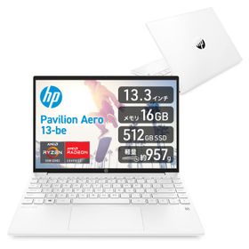 HP ノートパソコン 13.3インチ IPSディスプレイ 軽量957g AMD Ryzen5 16GB 512GB SSD HP Pavilion Aero 13-be セラミックホワイト Windows 11 Home WPS Office付き（型番：6E1T6PA-AAAZ）