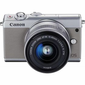 【中古】キヤノン Canon EOS M100 EF-M15-45 IS STM レンズキット グレー EOSM100GY1545ISSTMLK