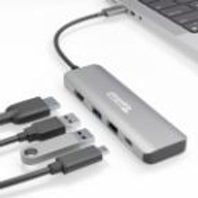 Plugable USB-C 4-in-1 マルチポートハブ 100W パススルー充電対応 4K 60Hz HDMI ポート Windows Mac Chromebook Thunderbolt 互換